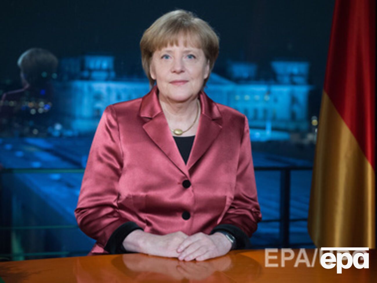 Ангела Меркель во время предновогоднего спича