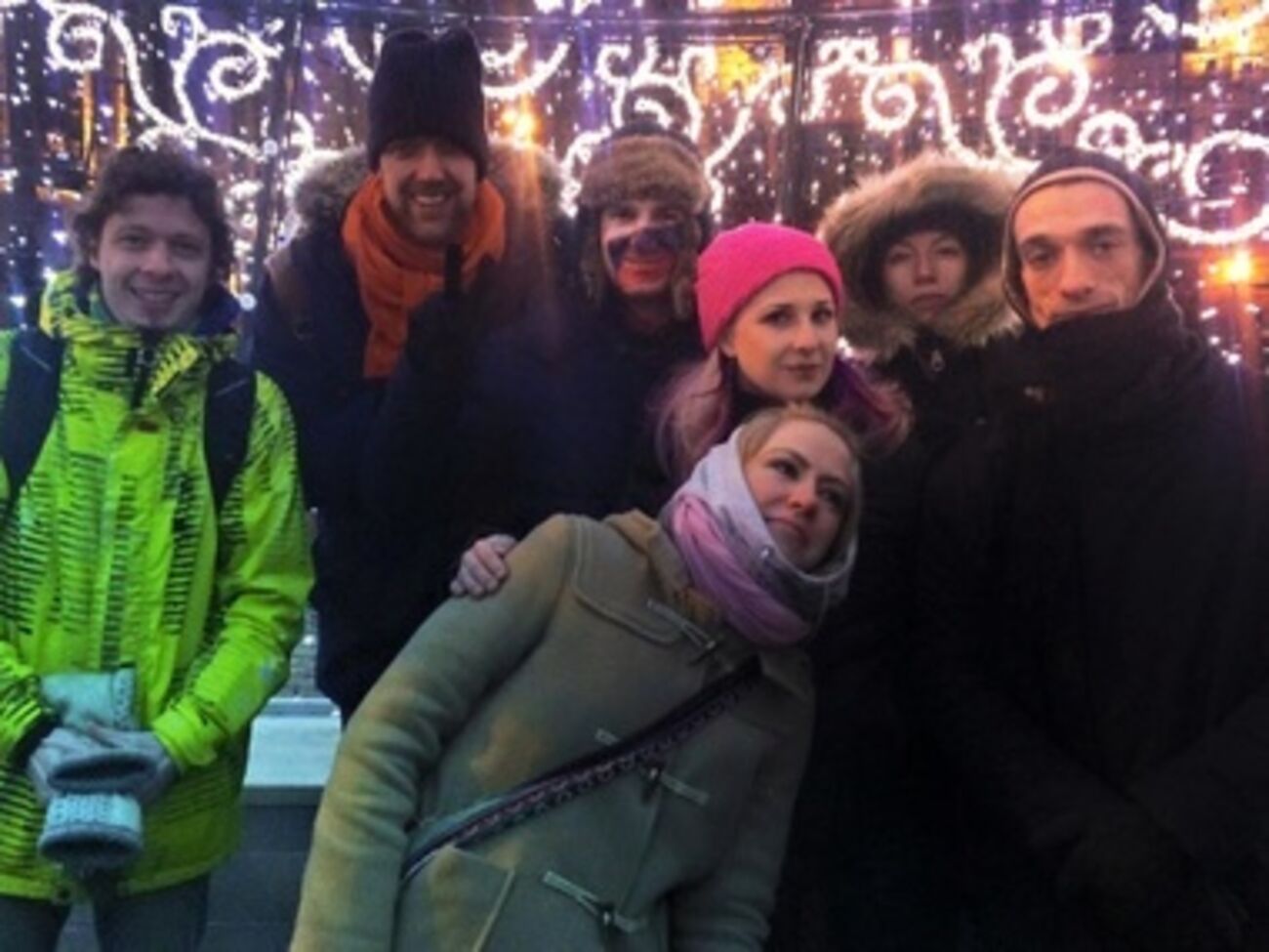 Самые стойкие протестующие в шаре на Манежной площади