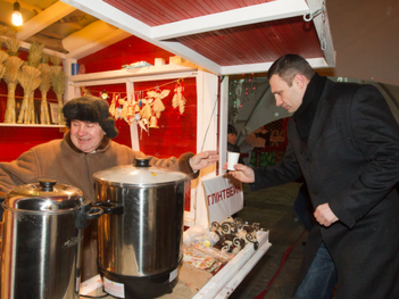 Кличко приехал на Софийскую площадь под Новый год