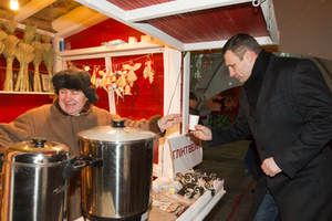 Кличко приехал на Софийскую площадь под Новый год