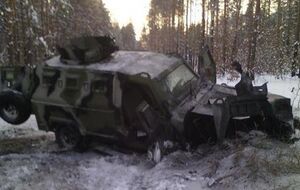 "КрАЗ Кугуар" после попадания управляемого фугаса