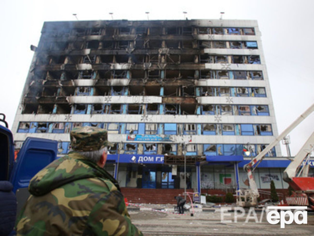 Дом печати, в котором укрывались боевики