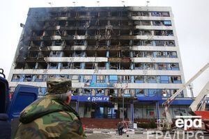 Дом печати, в котором укрывались боевики