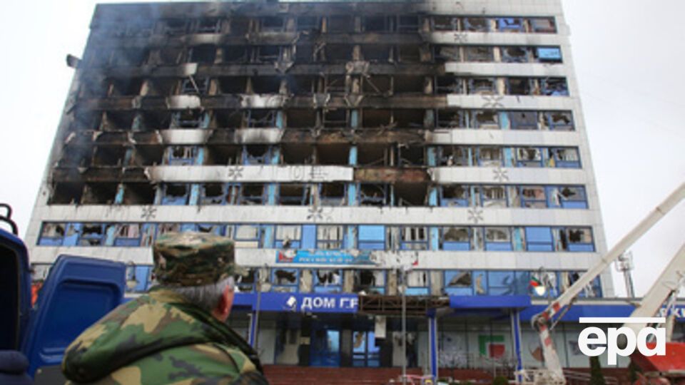 Дом печати, в котором укрывались боевики