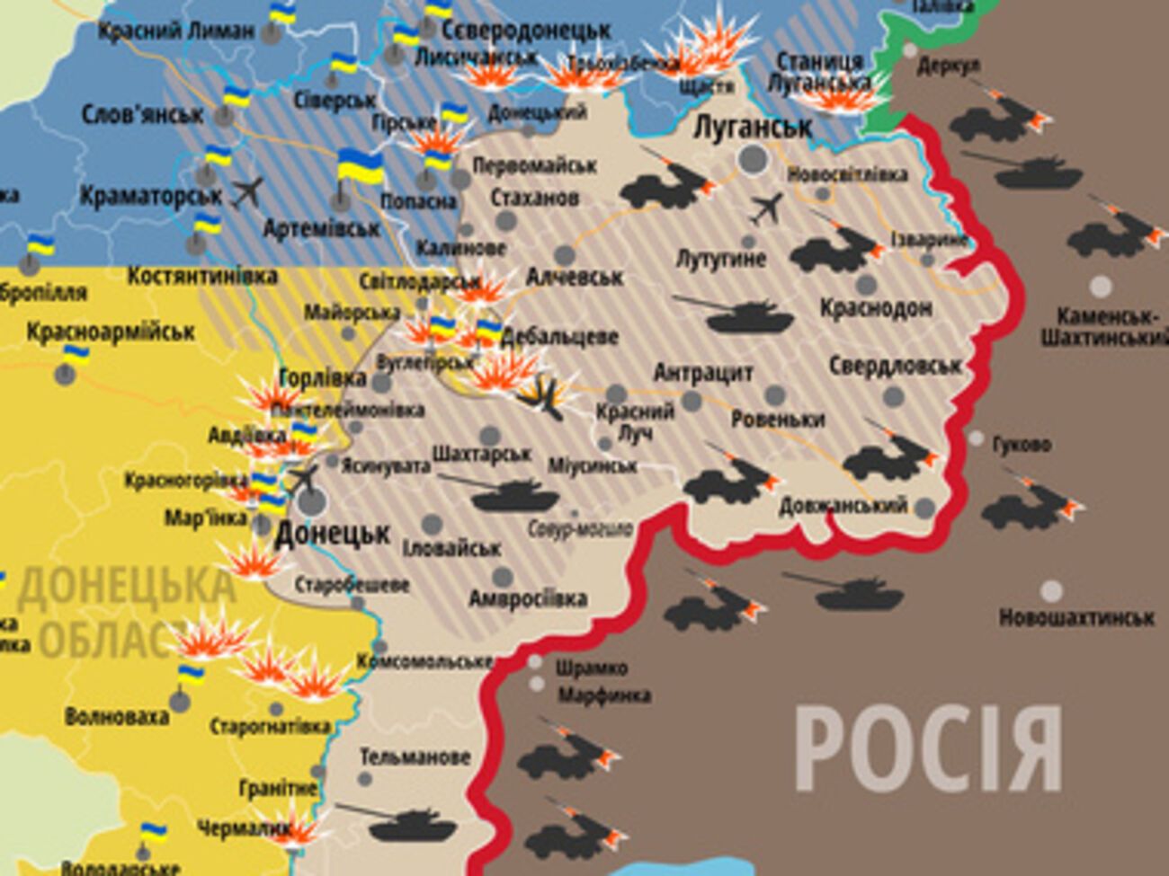 Обстрелы сил АТО продолжаются