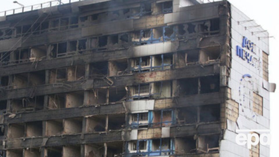 Во время столкновений Дом печати в Грозном полностью сгорел