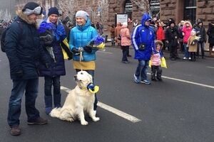 Киевляне пришли встретить бойцов