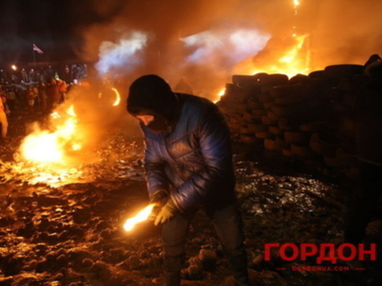 Столкновения на улице Грушевского в Киеве
