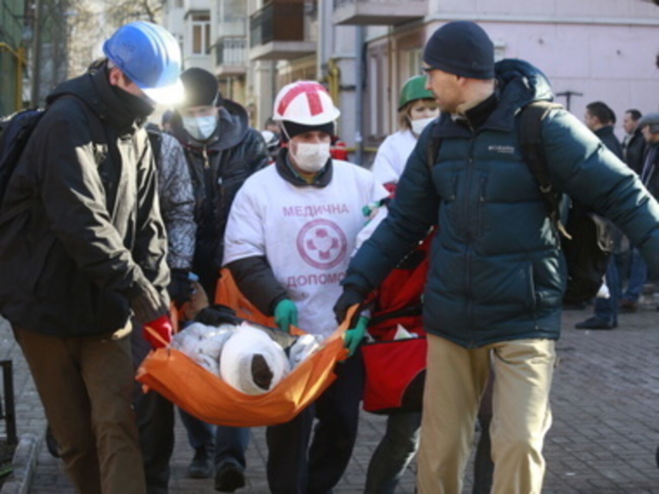 Столкновения в центре Киева. Фоторепортаж