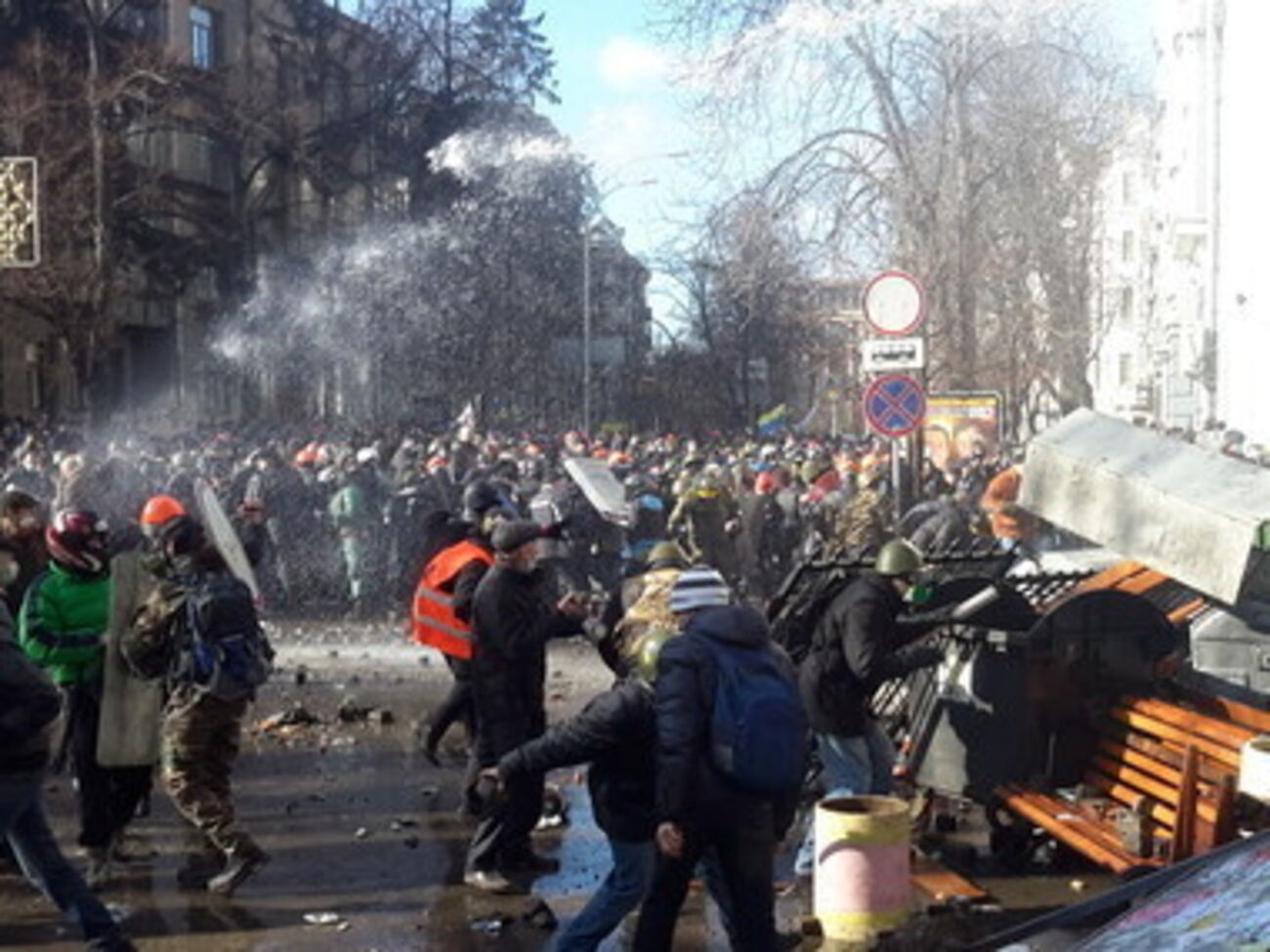 Столкновения в центре Киева