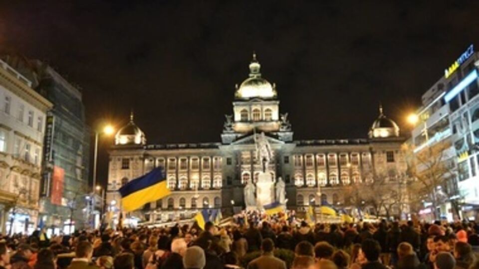 В Праге прошла демонстрация в поддержку Евромайдана