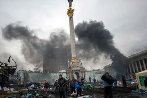 Майдан утром 20 февраля