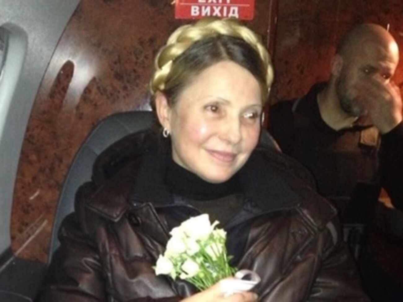 Юлия Тимошенко сразу после освобождения