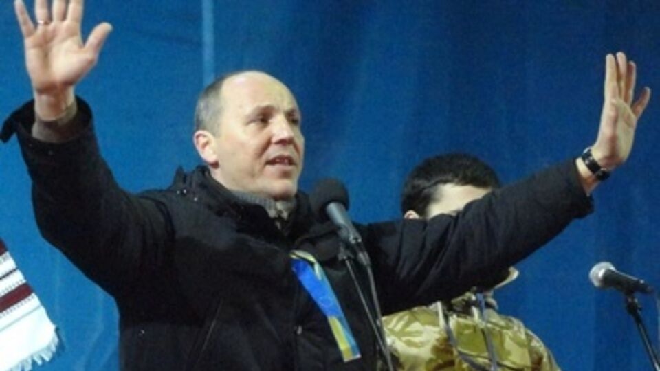 Андрей Парубий на сцене Майдана