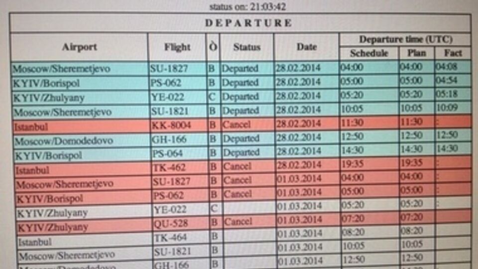 Аэропорт Симферополь отменяет рейсы