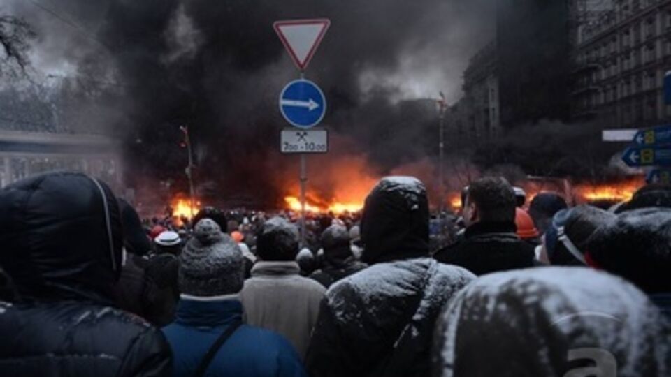 Активное противостояние началось на улице Грушевского в январе 2014 года