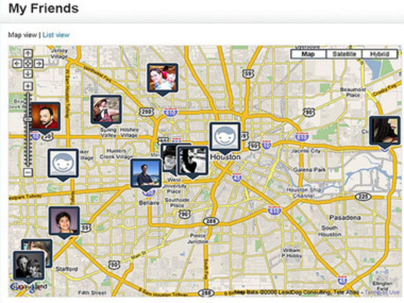 Соцсеть Brightkite