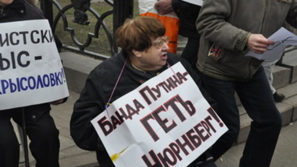 Валерия Новодворская на "Марше мира"