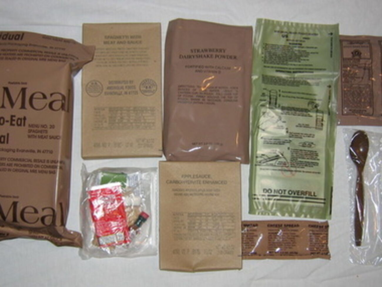 Американский сухой паек включает 24 разных меню