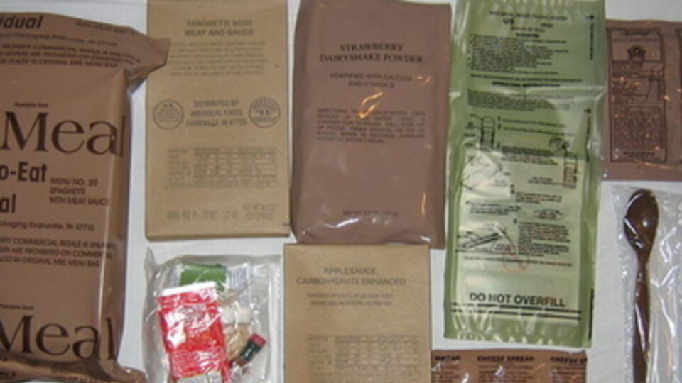 Американский сухой паек включает 24 разных меню