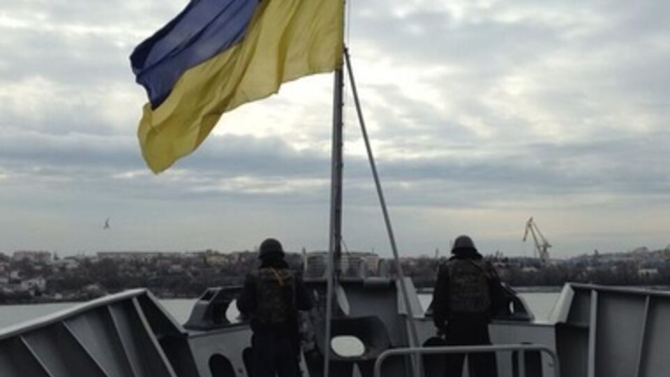 Украинские моряки на корабле "Славутич"