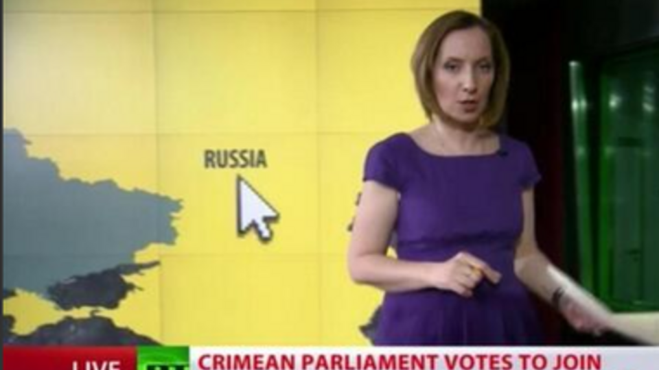 На карте российского телеканала RT Крым уже принадлежит России