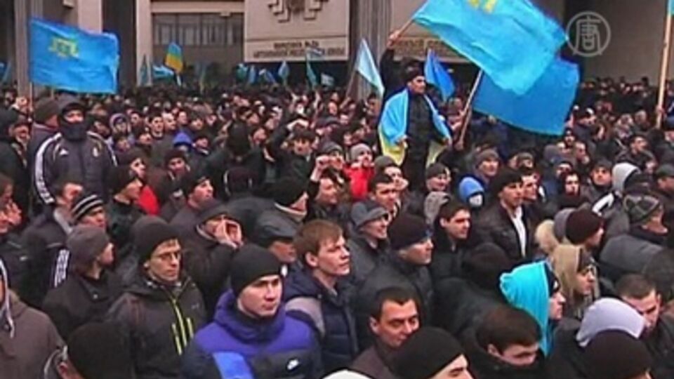 Крымские татары выступают против присоединения Крыма к России