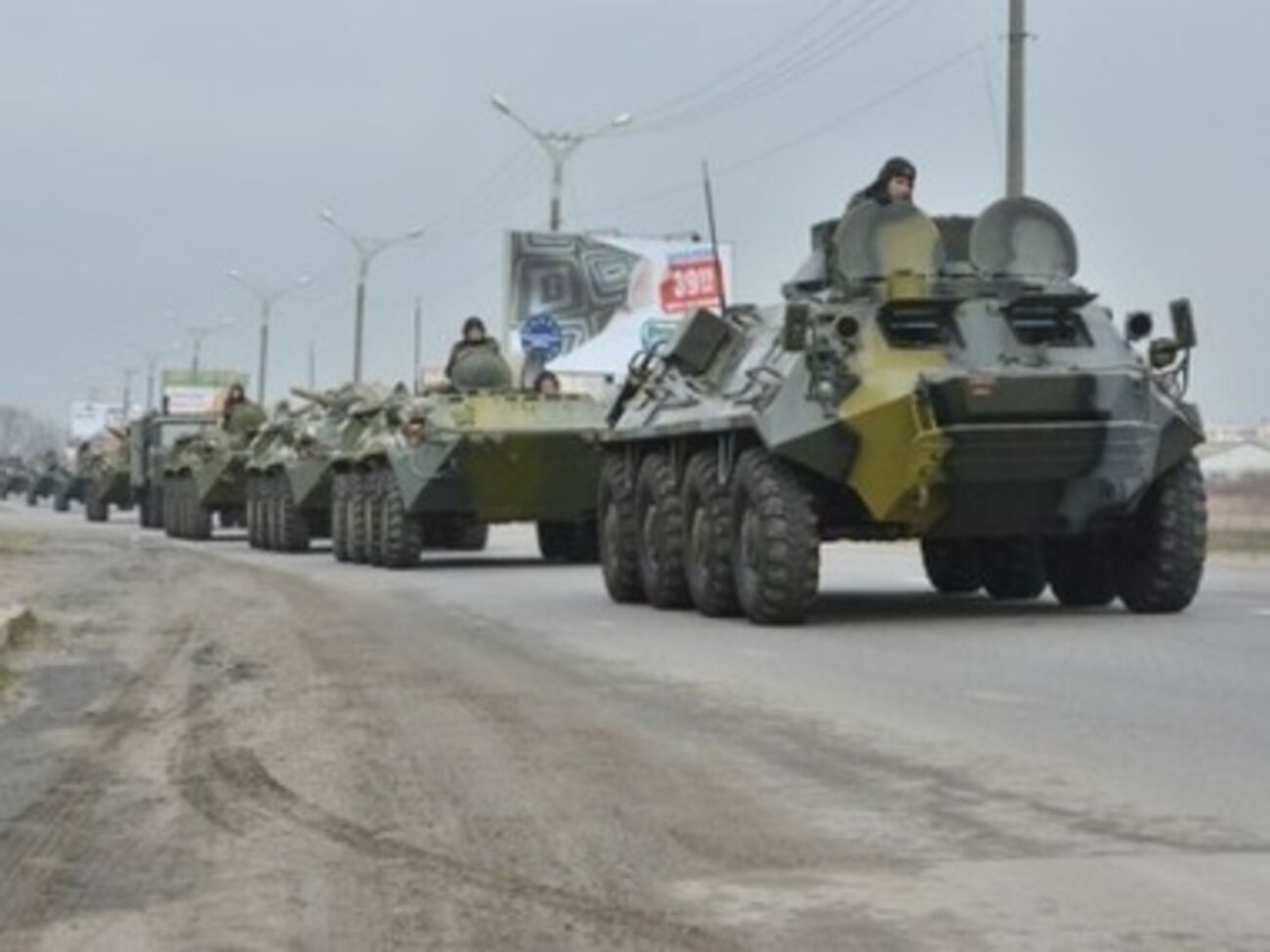Военная техника на окраинах Львова