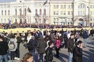 Антивоенный митинг в Харькове