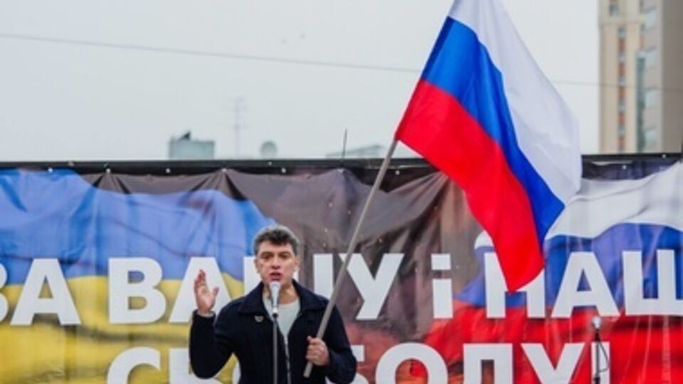 Немцов на митинге в поддержку Украины