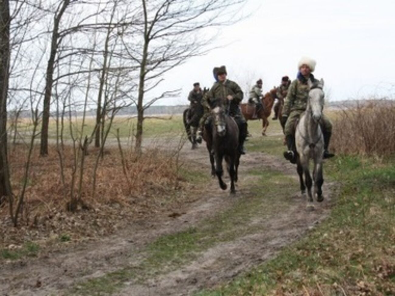 Украинские казаки вышли на защиту Родины