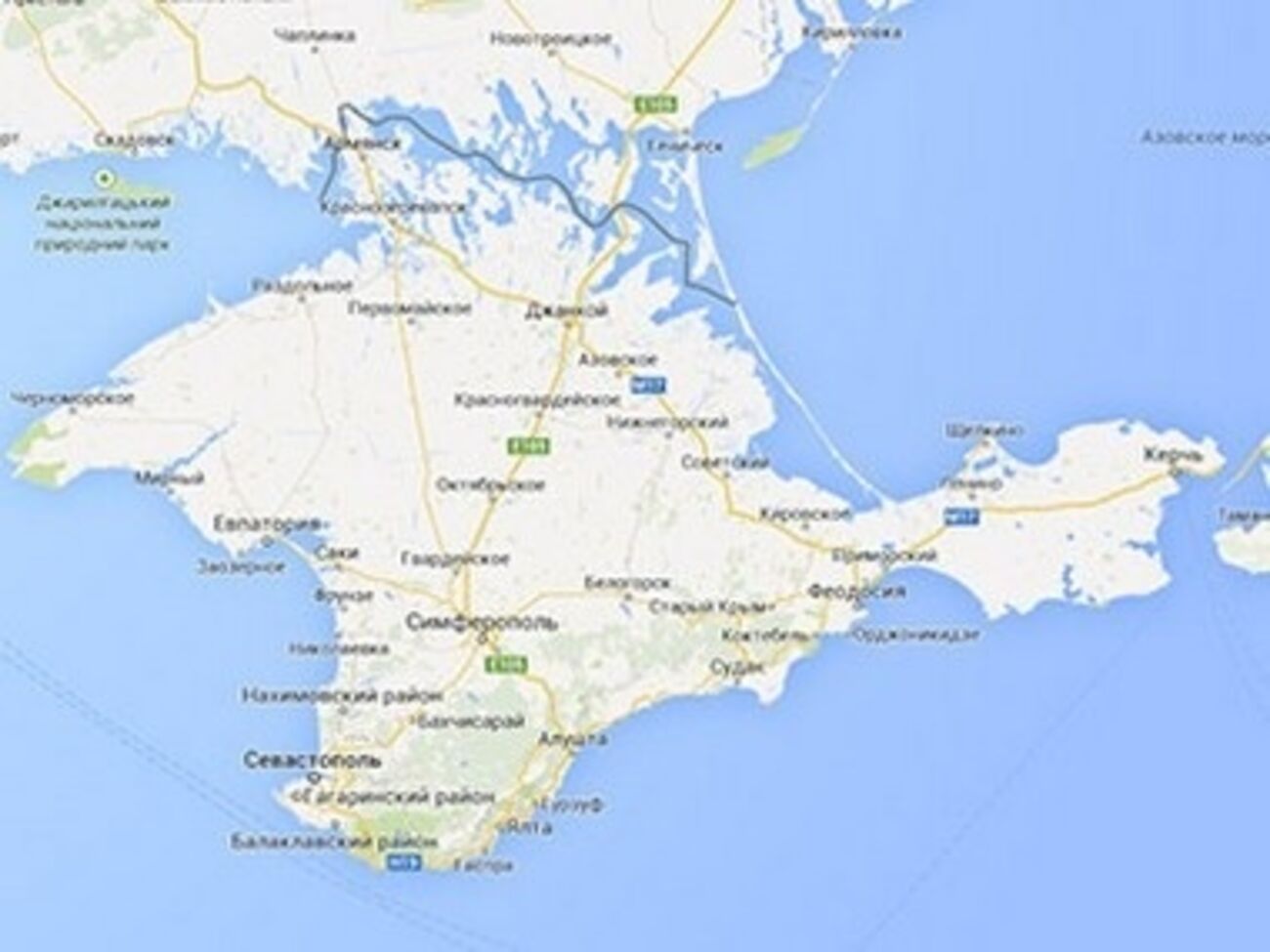 Крым на российских картах&nbsp;Google&nbsp;