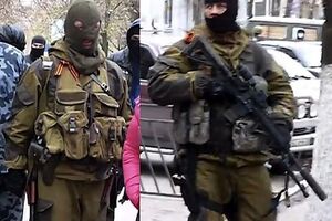 Форма людей, захвативших райотдел в Славянске очень похожа на форму "зеленых человечков" в Крыму
