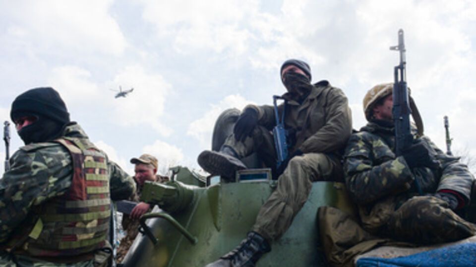 Военные без опознавательных знаков в Краматорске