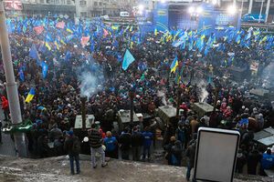 Протесты евромайдановцев в Киеве