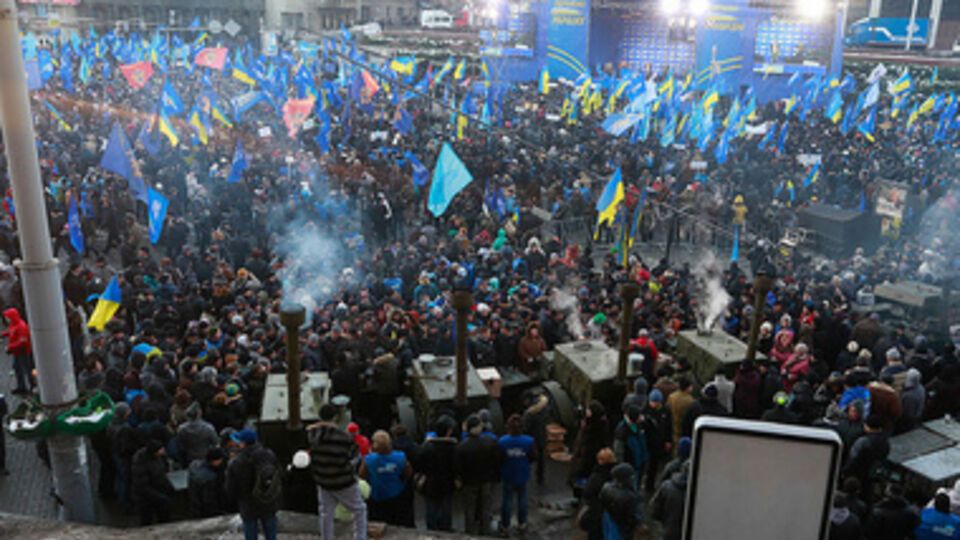 Протесты евромайдановцев в Киеве