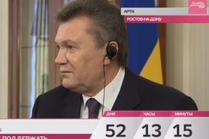 Виктор Янукович во время интервью