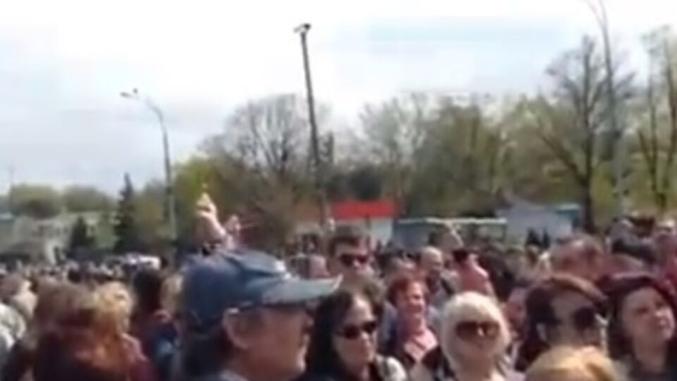 В Харькове на пророссийский митинг собралось около 200 человек