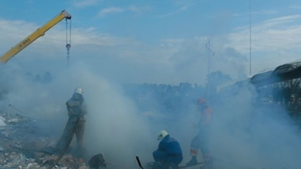 Взрыв произошел сегодня утром