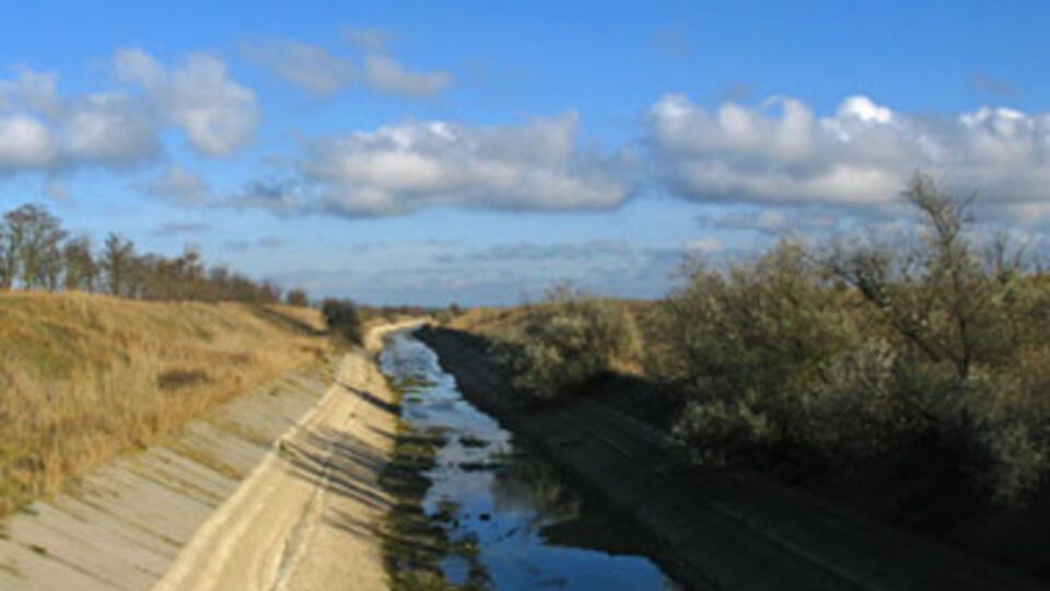 Северо-Крымский канал на территории Херсонской области