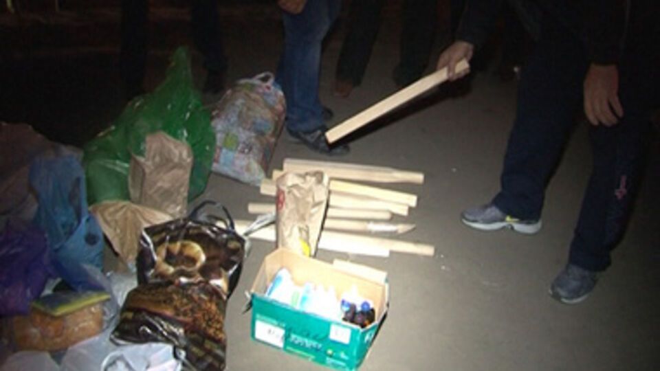 Сепаратисты также незаконно установили на площади Свобода палатки