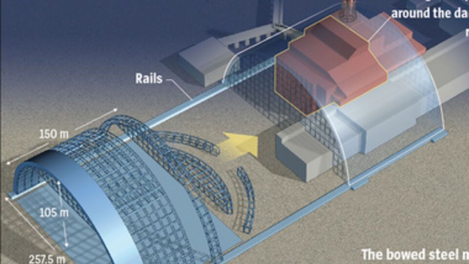 На Чернобыльской АЭС завершился очередной этап сооружения безопасного укрытия