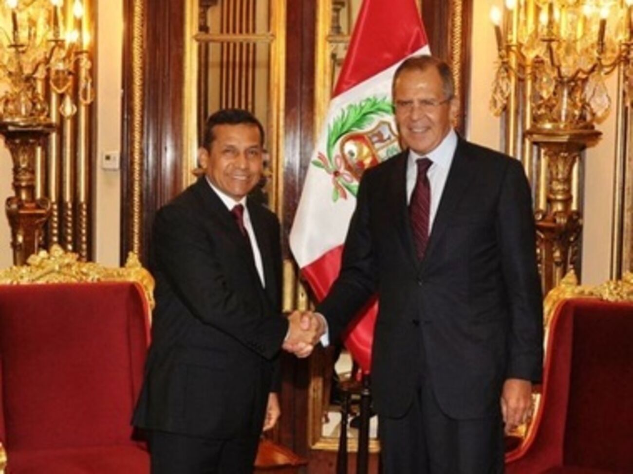 Сергей Лавров на встрече с президентом Перу Ольянтой Умалой.