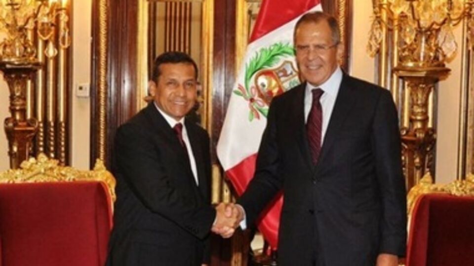 Сергей Лавров на встрече с президентом Перу Ольянтой Умалой.