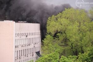 Пожары в Мариуполе во время антитеррористической операции