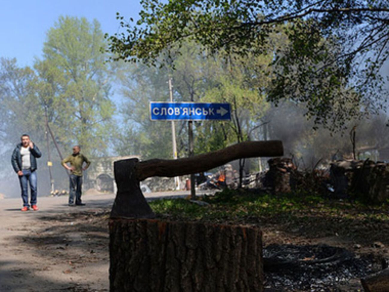 В Славянске практически нет связи