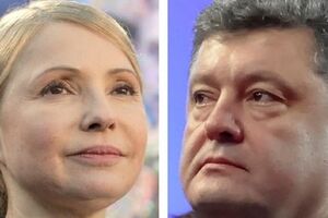 Согласно соцопросу, за Петра Порошенко на выборах президента готовы проголосовать 33,7% украинцев, за Юлию Тимошенко --- 5,9%