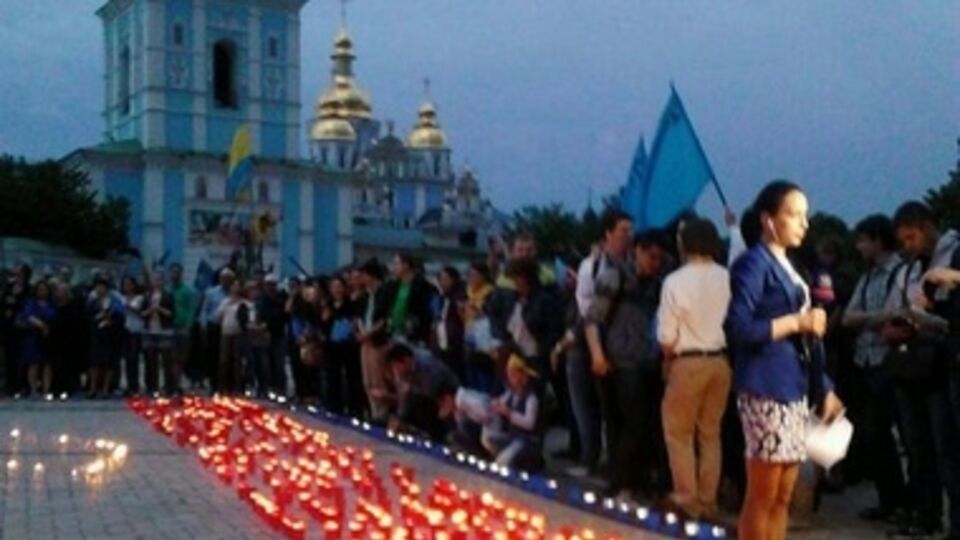 Жители столицы Украины вспомнили жертв депортации крымскотатарского народа