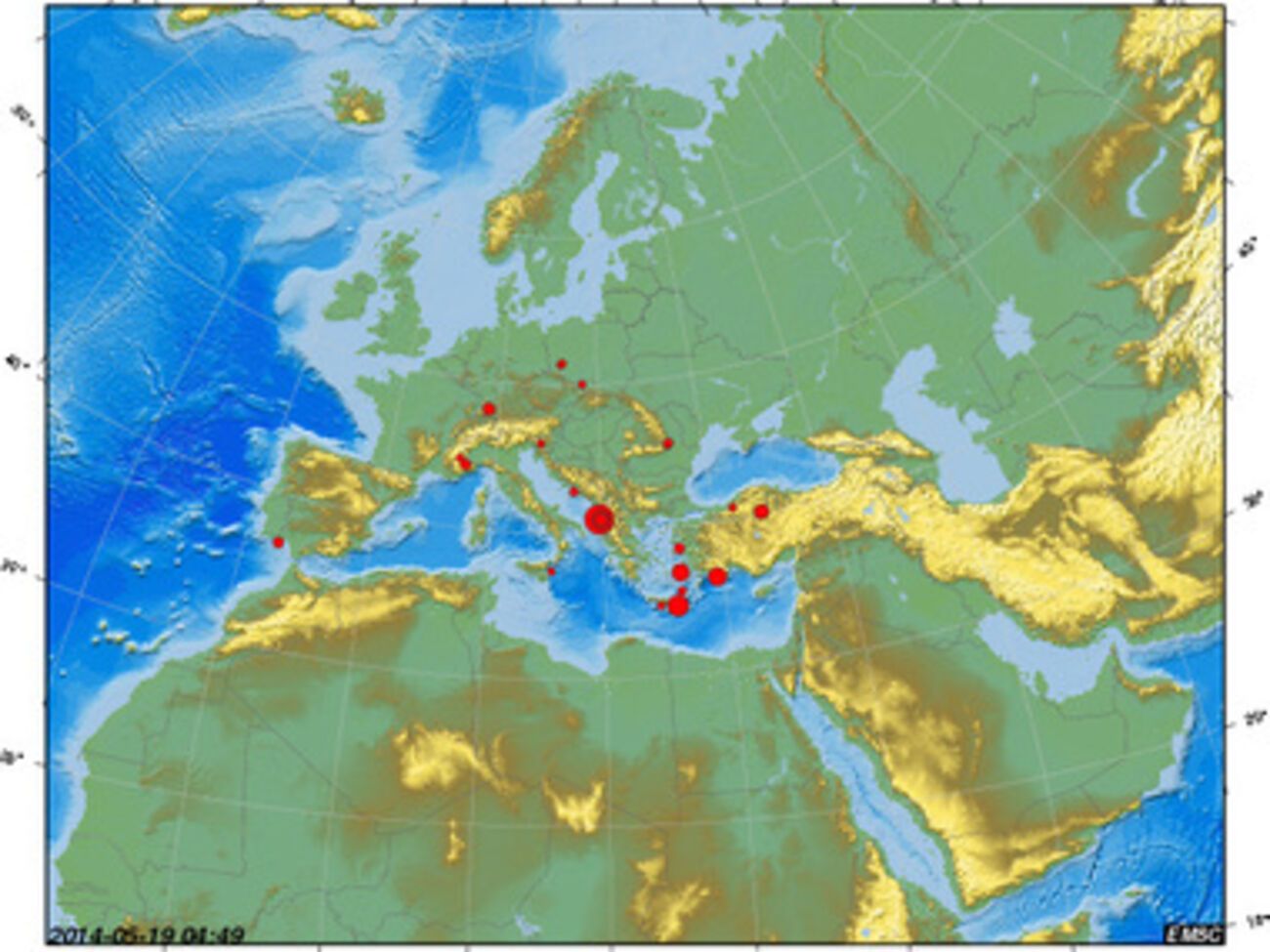 На Балканах произошло землетрясение магнитудой 5,2
