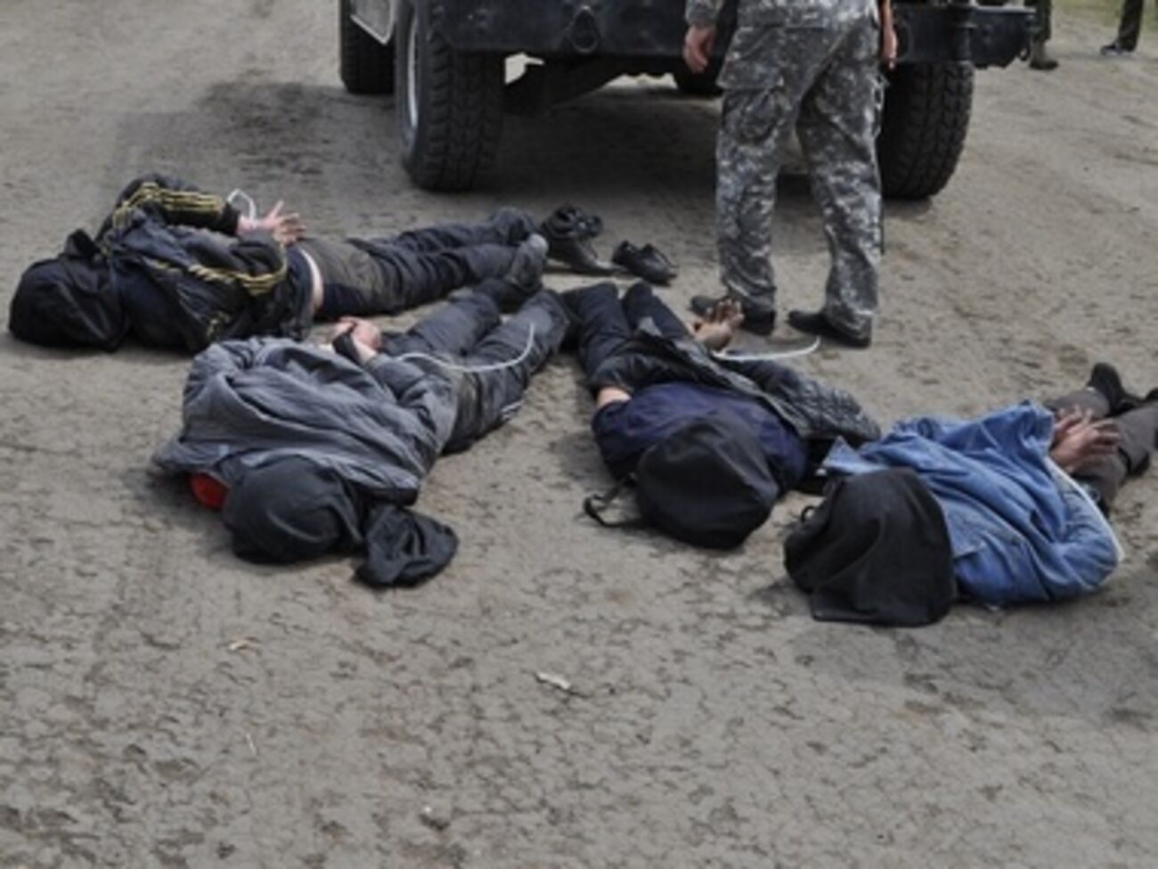 Сепаратисты были задержаны на одном из блокпостов